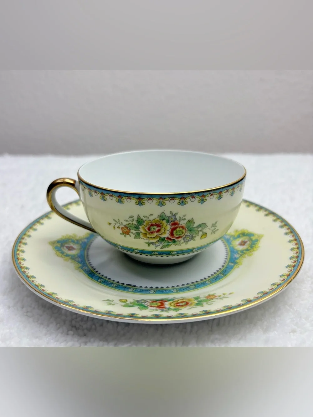 Vintage Noritake (operating as Moriura Bros.) Cup and Saucer Set-Made in Japan